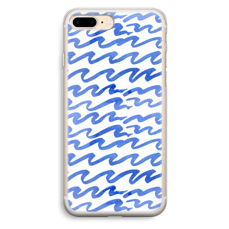 Blauwe golven: iPhone 7 Plus Transparant Hoesje