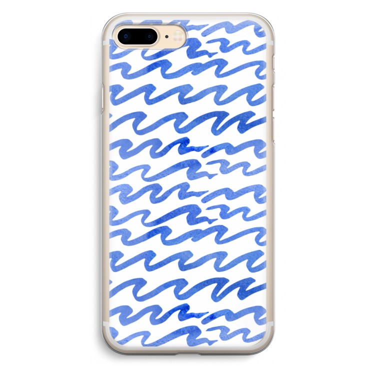 Blauwe golven: iPhone 7 Plus Transparant Hoesje