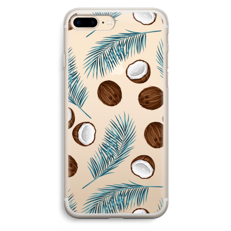 Kokosnoot roze: iPhone 7 Plus Transparant Hoesje