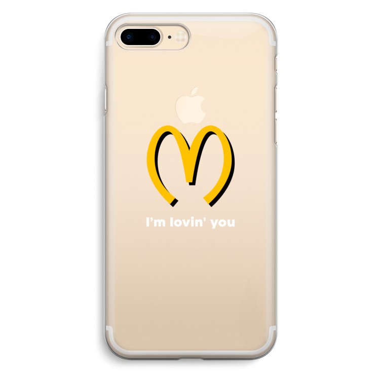 I'm lovin' you: iPhone 7 Plus Transparant Hoesje