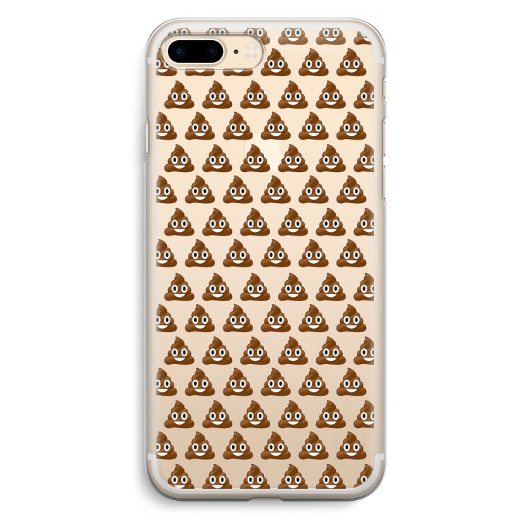 Poop emoji: iPhone 7 Plus Transparant Hoesje