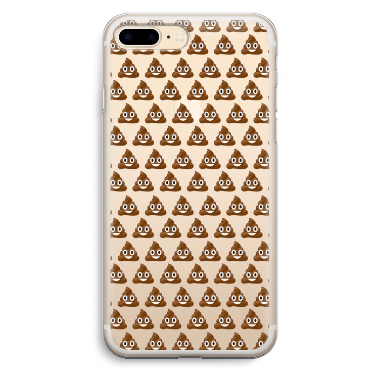 Poop emoji: iPhone 7 Plus Transparant Hoesje