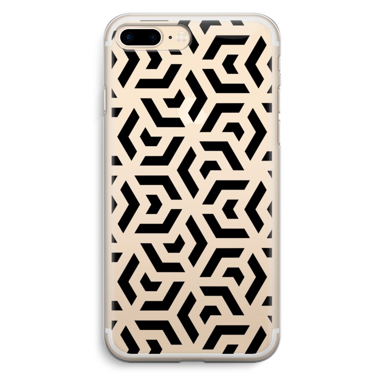 Crazy pattern: iPhone 7 Plus Transparant Hoesje