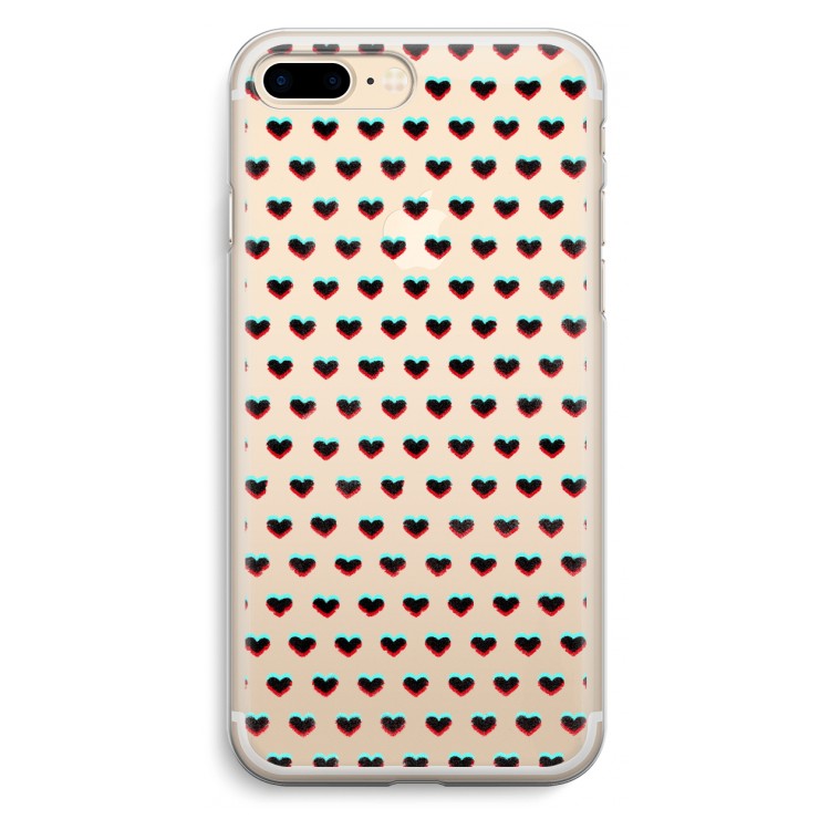 Hartjes: iPhone 7 Plus Transparant Hoesje