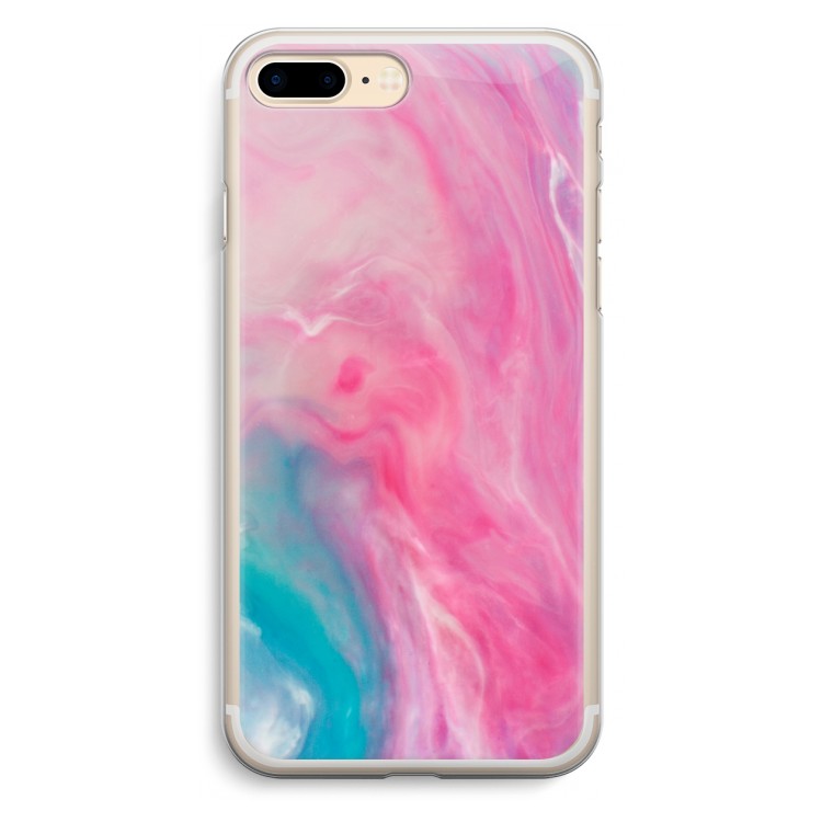 Roze explosie: iPhone 7 Plus Transparant Hoesje