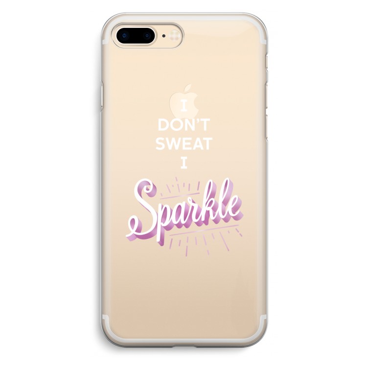 Sparkle quote: iPhone 7 Plus Transparant Hoesje