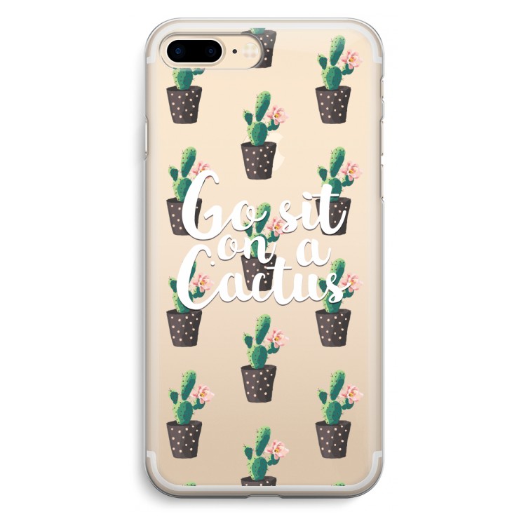 Cactus quote: iPhone 7 Plus Transparant Hoesje