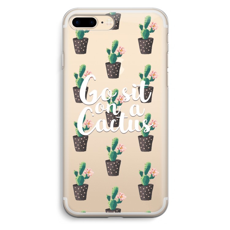 Cactus quote: iPhone 7 Plus Transparant Hoesje