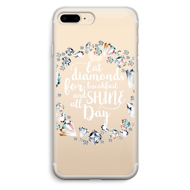 Diamonds: iPhone 7 Plus Transparant Hoesje