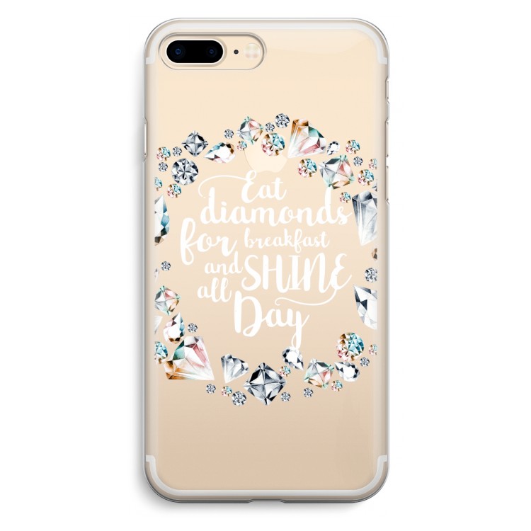 Diamonds: iPhone 7 Plus Transparant Hoesje