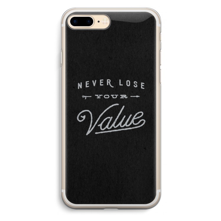 Never lose your value: iPhone 7 Plus Transparant Hoesje