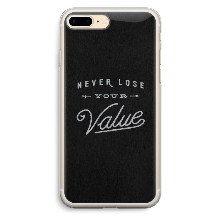 Never lose your value: iPhone 7 Plus Transparant Hoesje