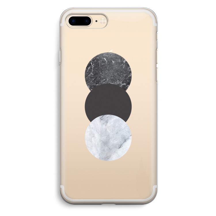 Marmeren cirkels: iPhone 7 Plus Transparant Hoesje