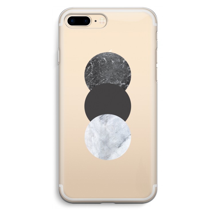 Marmeren cirkels: iPhone 7 Plus Transparant Hoesje