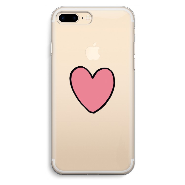 Hartje: iPhone 7 Plus Transparant Hoesje