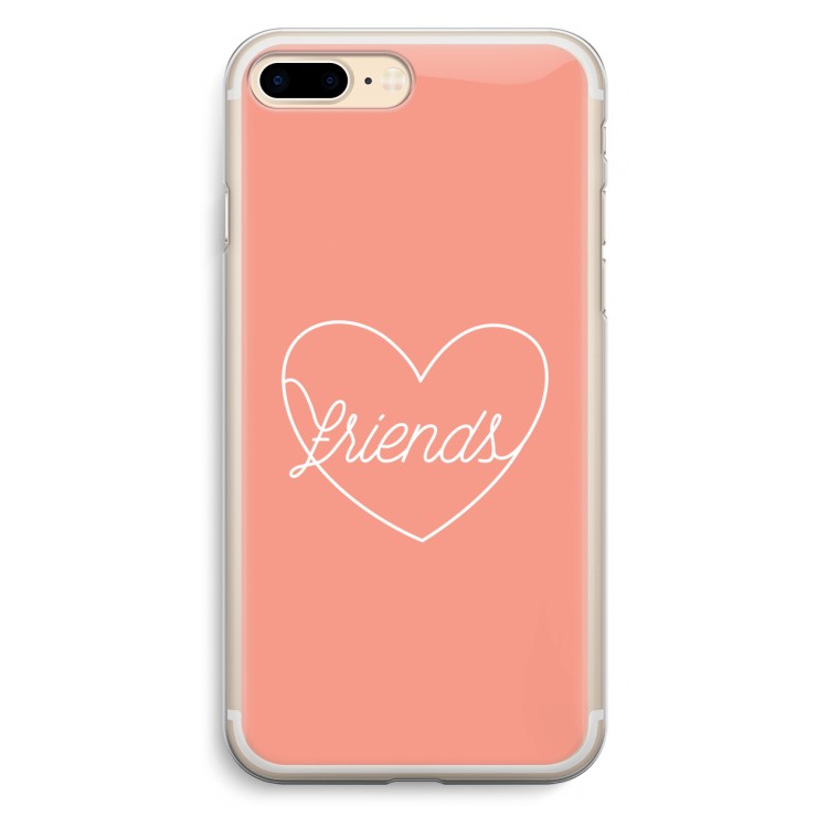 Friends heart: iPhone 7 Plus Transparant Hoesje