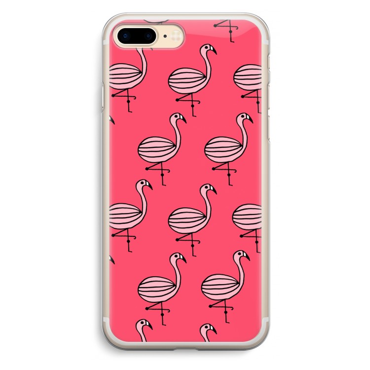 Flamingo: iPhone 7 Plus Transparant Hoesje