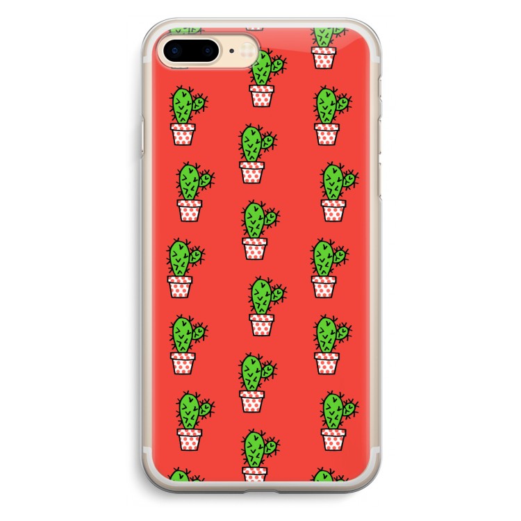 Mini cactus: iPhone 7 Plus Transparant Hoesje
