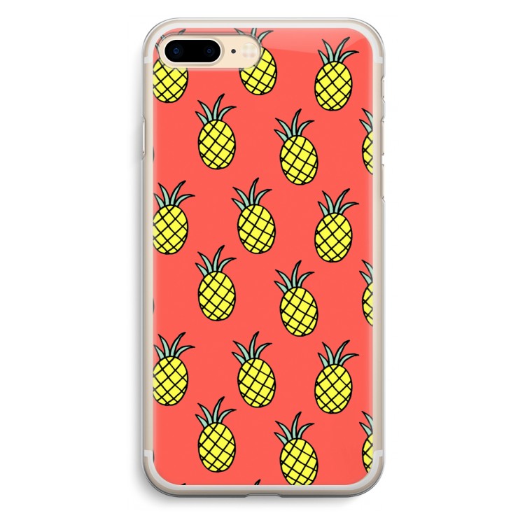 Ananas: iPhone 7 Plus Transparant Hoesje