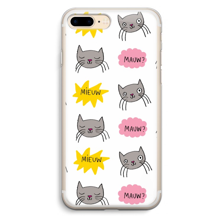 Meow: iPhone 7 Plus Transparant Hoesje