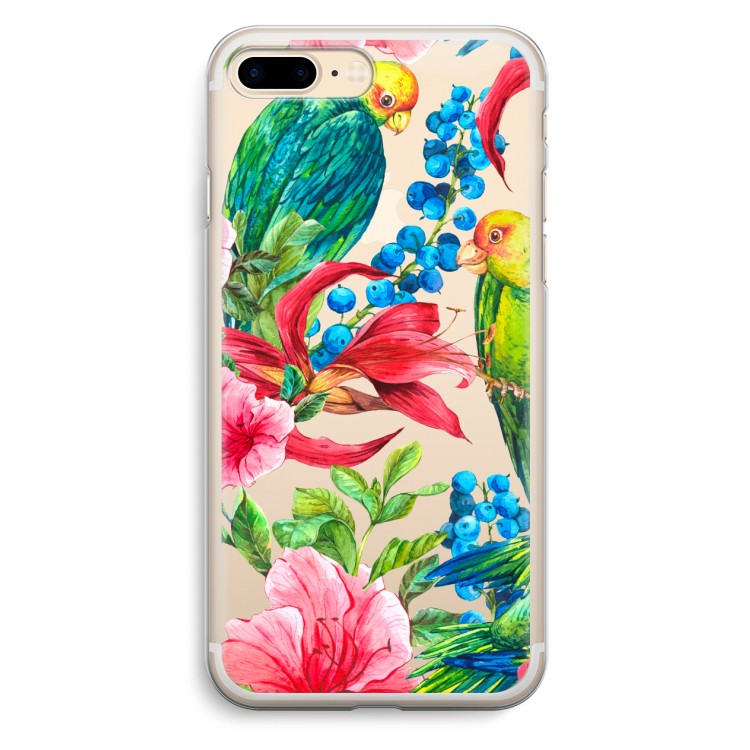 Papegaaien: iPhone 7 Plus Transparant Hoesje