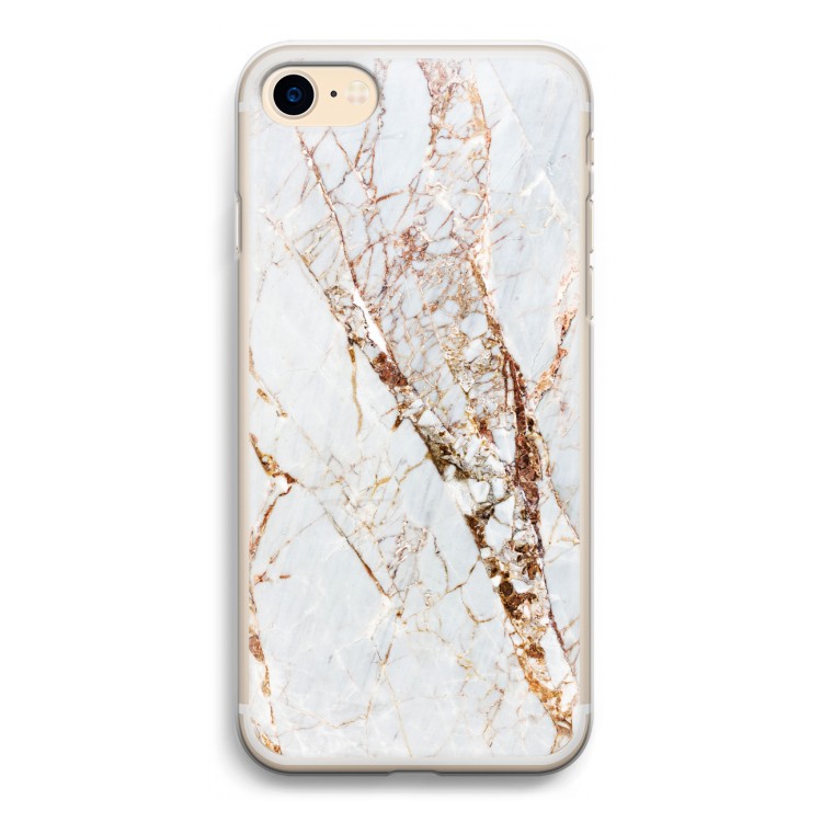 Goud marmer: iPhone 7 Transparant Hoesje