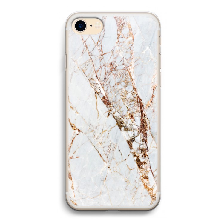 Goud marmer: iPhone 7 Transparant Hoesje