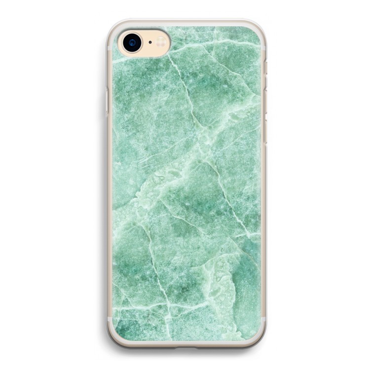 Groen marmer: iPhone 7 Transparant Hoesje