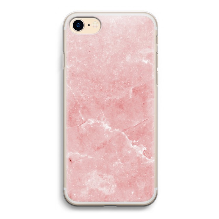 Roze marmer: iPhone 7 Transparant Hoesje