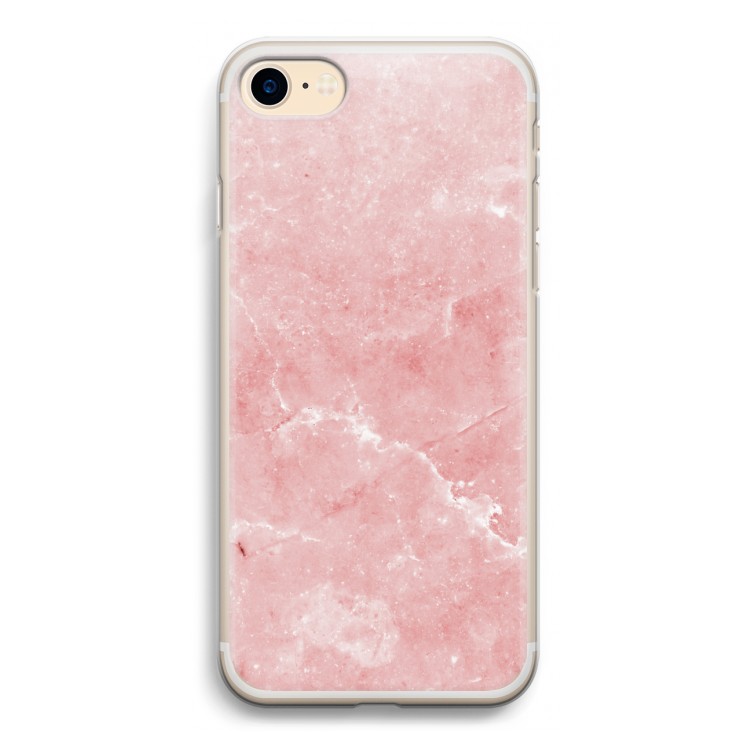 Roze marmer: iPhone 7 Transparant Hoesje