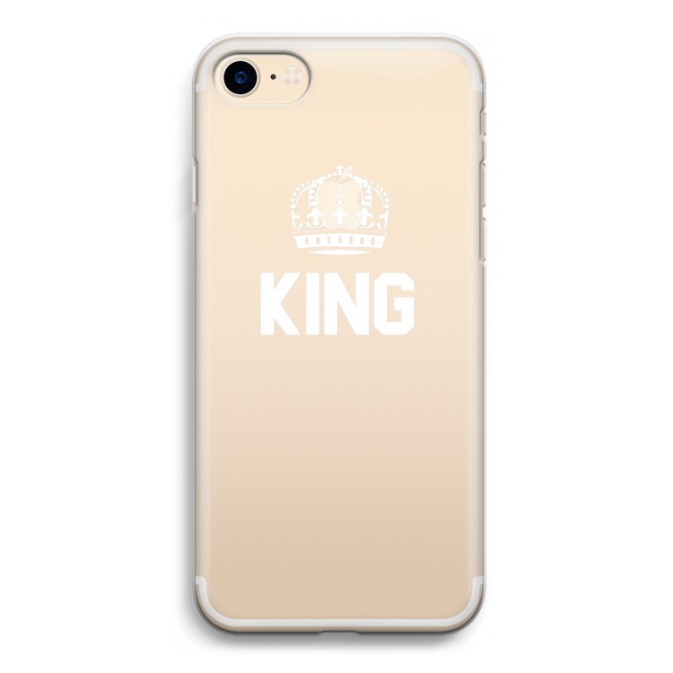 King zwart: iPhone 7 Transparant Hoesje