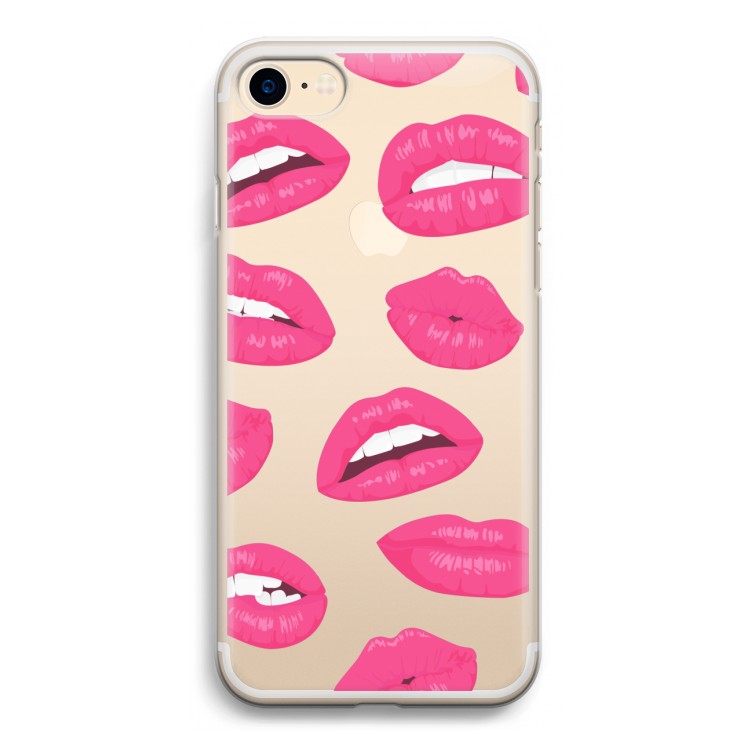 Bite my lip: iPhone 7 Transparant Hoesje