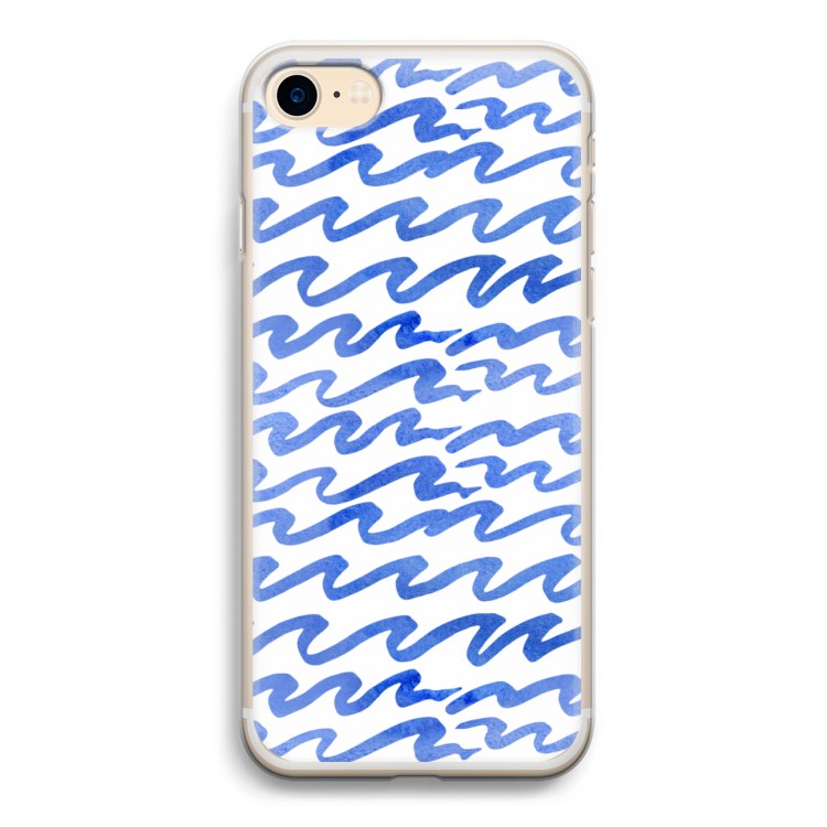 Blauwe golven: iPhone 7 Transparant Hoesje