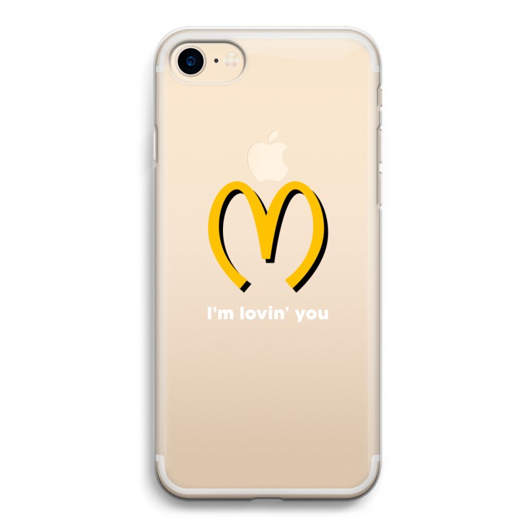 I'm lovin' you: iPhone 7 Transparant Hoesje