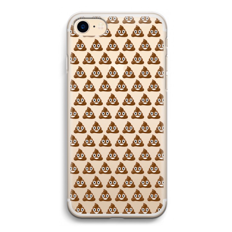 Poop emoji: iPhone 7 Transparant Hoesje
