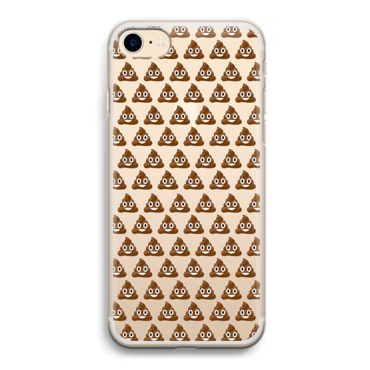 Poop emoji: iPhone 7 Transparant Hoesje