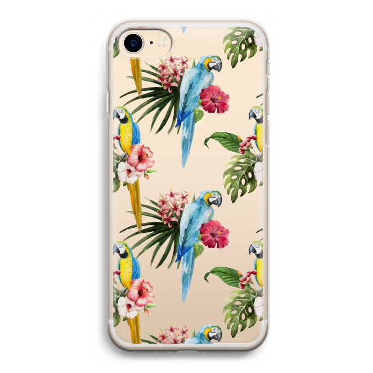 Kleurrijke papegaaien: iPhone 7 Transparant Hoesje