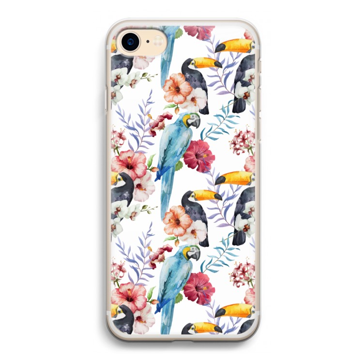 Bloemen tukan: iPhone 7 Transparant Hoesje