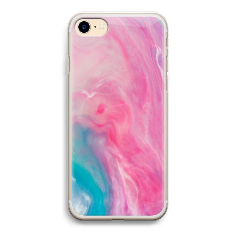 Roze explosie: iPhone 7 Transparant Hoesje