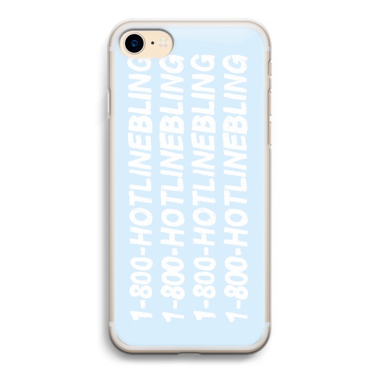 Hotline bling blue: iPhone 7 Transparant Hoesje