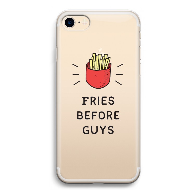 Fries before guys: iPhone 7 Transparant Hoesje