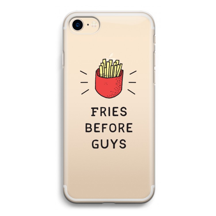 Fries before guys: iPhone 7 Transparant Hoesje