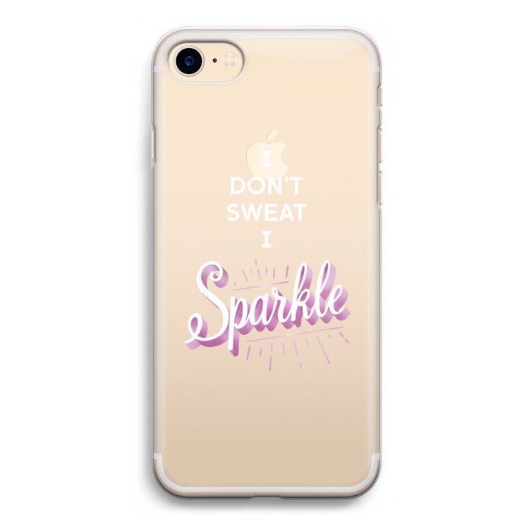Sparkle quote: iPhone 7 Transparant Hoesje