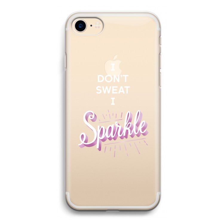 Sparkle quote: iPhone 7 Transparant Hoesje