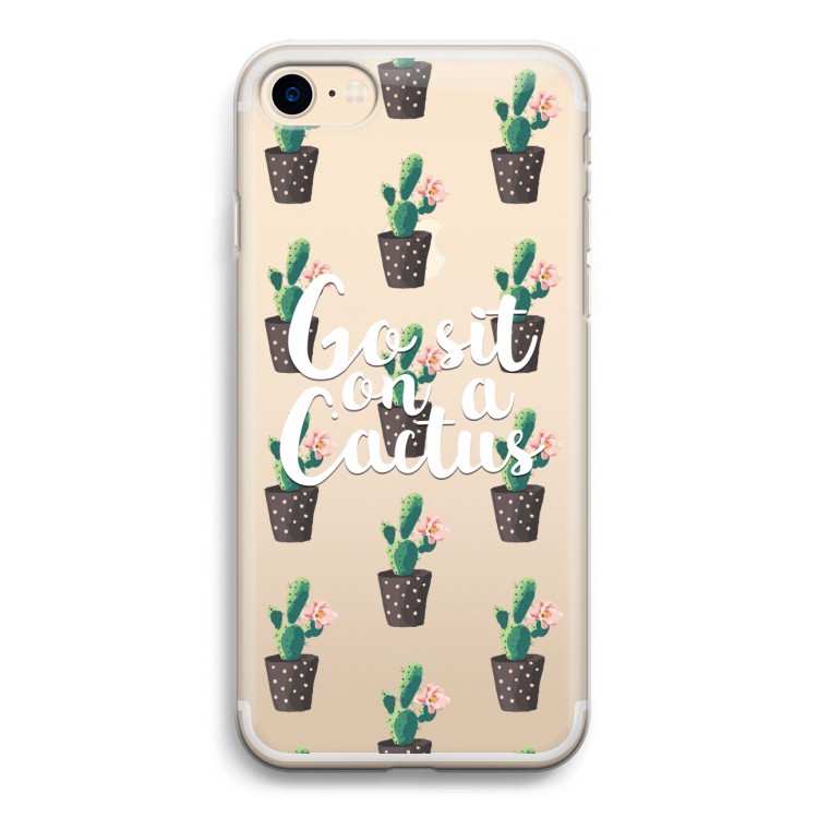Cactus quote: iPhone 7 Transparant Hoesje