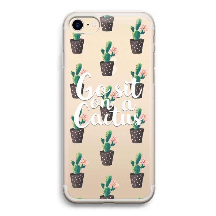 Cactus quote: iPhone 7 Transparant Hoesje