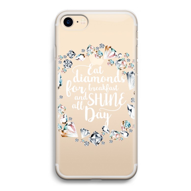 Diamonds: iPhone 7 Transparant Hoesje