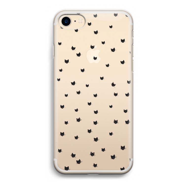 Kleine kattenkopjes: iPhone 7 Transparant Hoesje
