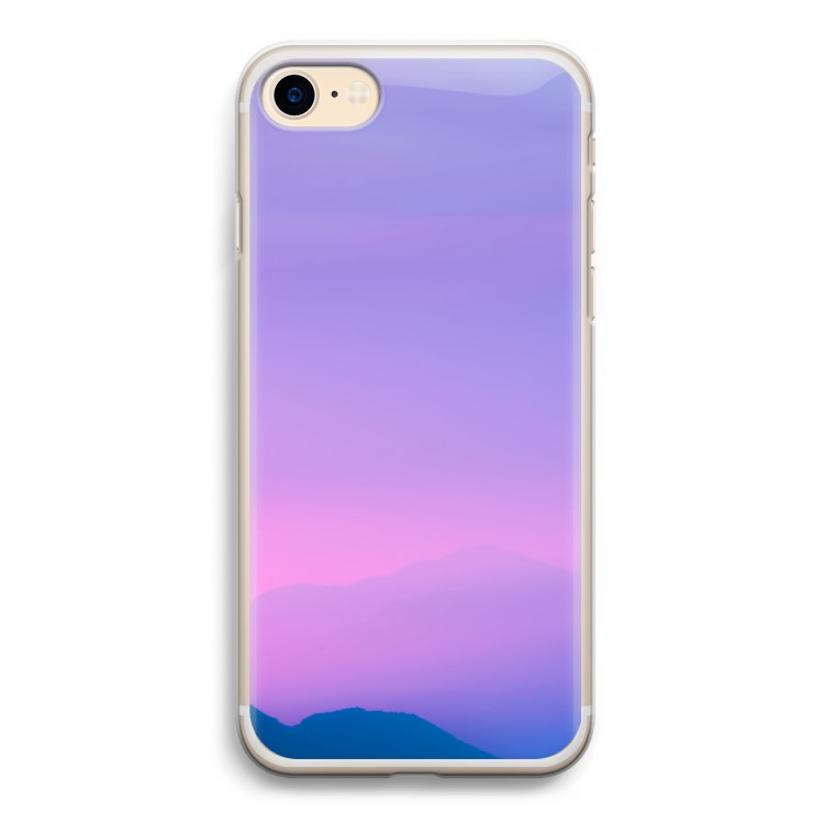 Sunset pastel: iPhone 7 Transparant Hoesje