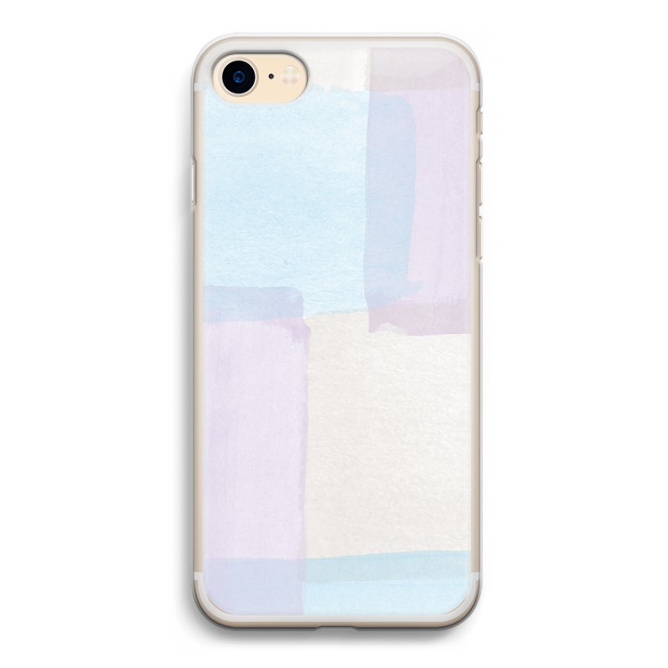 Square pastel: iPhone 7 Transparant Hoesje